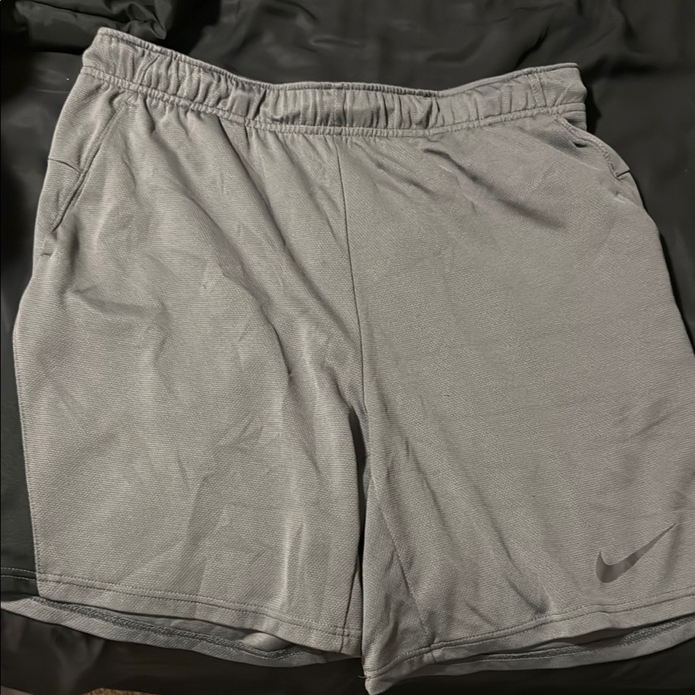 Nike Gray Athletic Shorts with Elastic Waistband